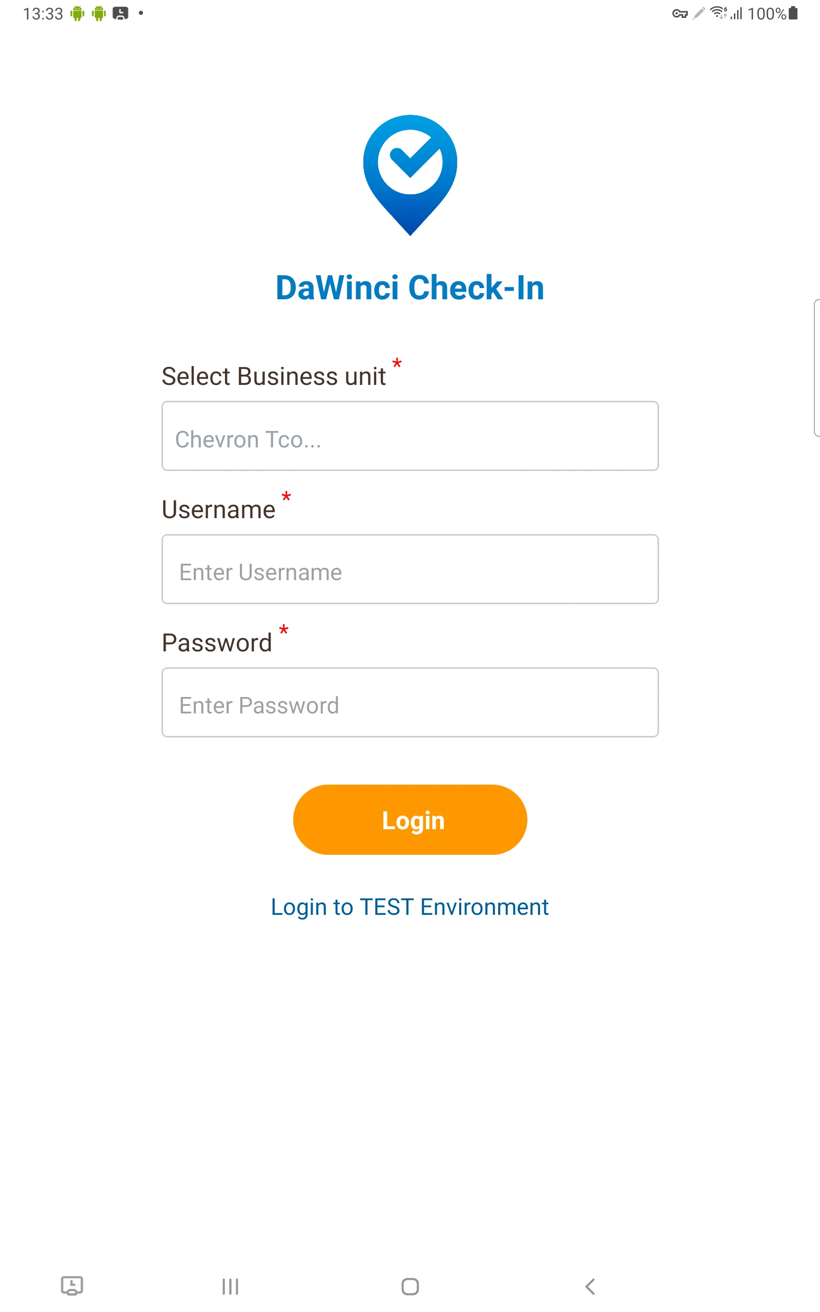 DaWinci Check-In screenshot
