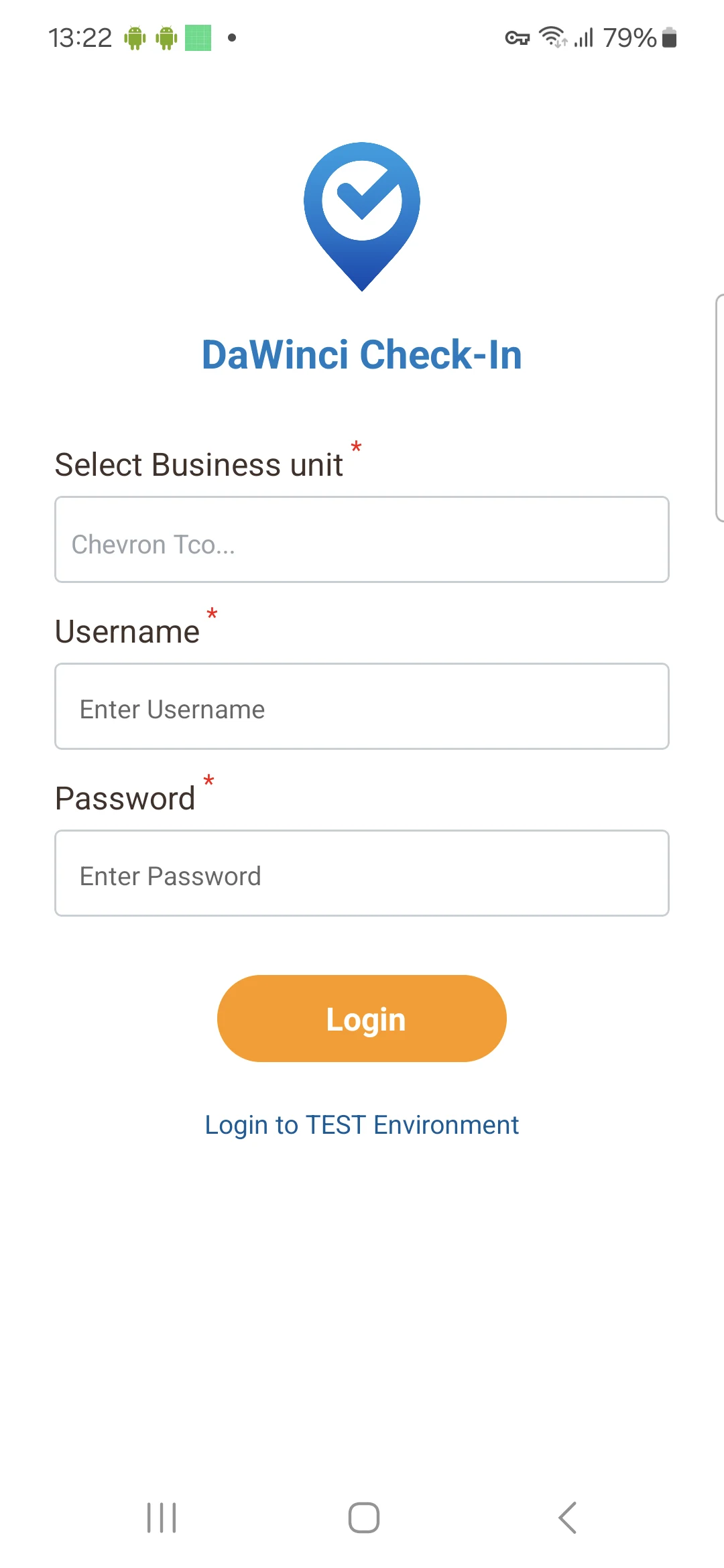 DaWinci Check-In screenshot