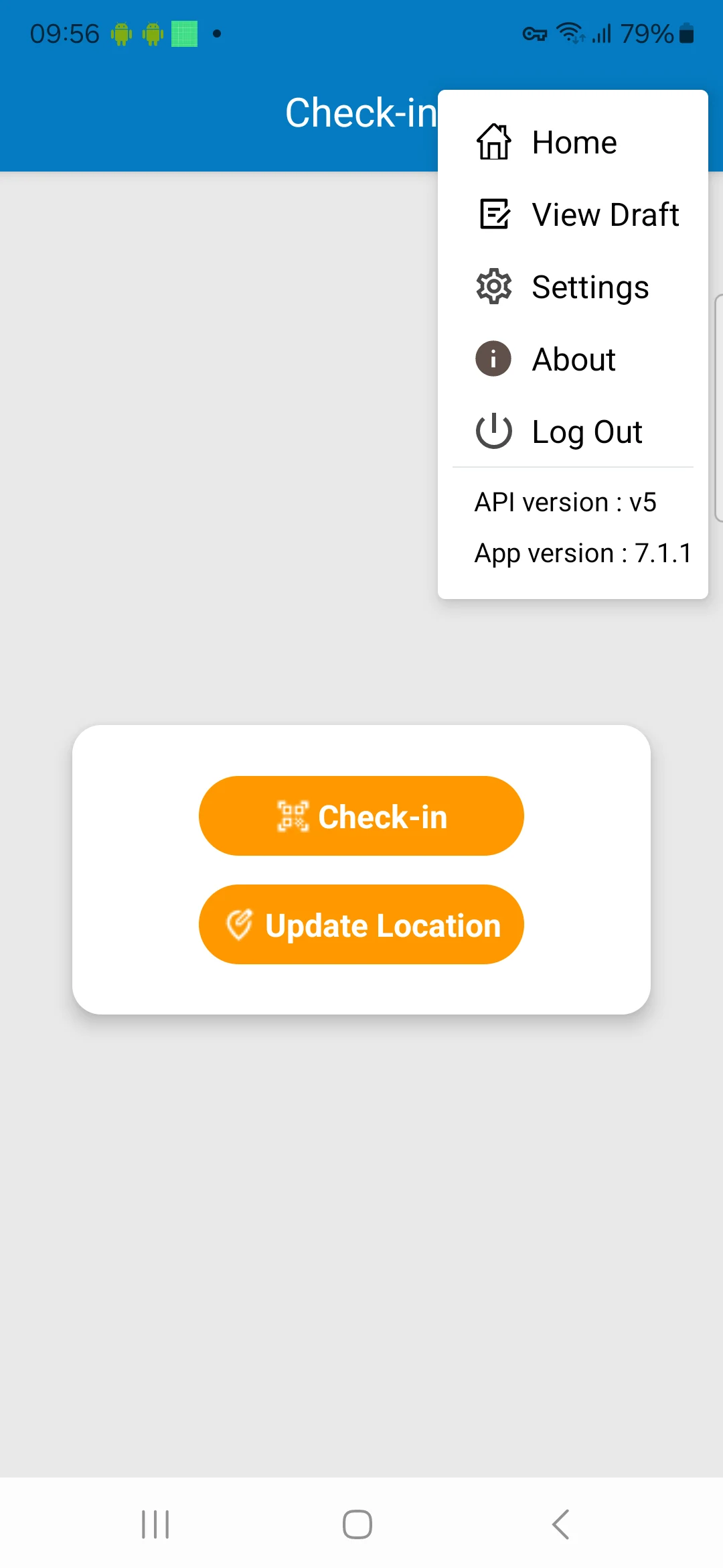 DaWinci Check-In screenshot